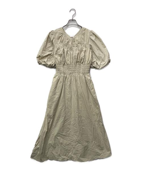 CASA FLINE（カーサフライン）CASA FLINE (カーサフライン) 半袖ワンピース ベージュ サイズ:Fの古着・服飾アイテム