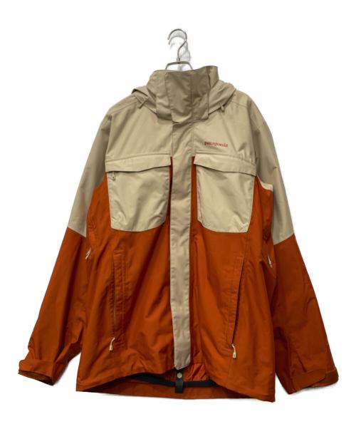 Patagonia（パタゴニア）Patagonia (パタゴニア) スノーショットフリーライドジャケット ベージュ×オレンジ サイズ:Mの古着・服飾アイテム