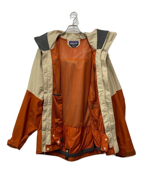 Patagonia（パタゴニア）Patagonia (パタゴニア) スノーショットフリーライドジャケット ベージュ×オレンジ サイズ:Mの古着・服飾アイテム