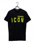 DSQUARED2ディースクエアード）の古着「半袖Tシャツ」｜ブラック×イエロー
