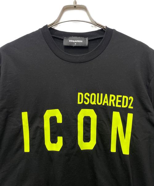 DSQUARED2（ディースクエアード）DSQUARED2 (ディースクエアード) 半袖Tシャツ ブラック×イエロー サイズ:Sの古着・服飾アイテム