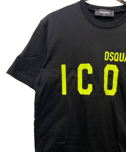 DSQUARED2（ディースクエアード）DSQUARED2 (ディースクエアード) 半袖Tシャツ ブラック×イエロー サイズ:Sの古着・服飾アイテム