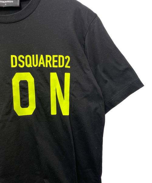 DSQUARED2（ディースクエアード）DSQUARED2 (ディースクエアード) 半袖Tシャツ ブラック×イエロー サイズ:Sの古着・服飾アイテム