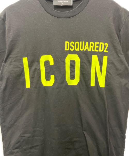 DSQUARED2（ディースクエアード）DSQUARED2 (ディースクエアード) 半袖Tシャツ ブラック×イエロー サイズ:Sの古着・服飾アイテム