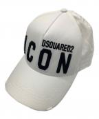 DSQUARED2ディースクエアード）の古着「Icon Baseball Cap　」｜ホワイト