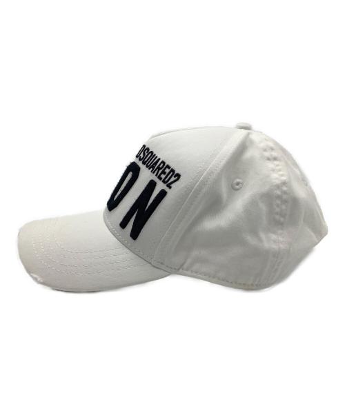 DSQUARED2（ディースクエアード）DSQUARED2 (ディースクエアード) Icon Baseball Cap　 ホワイトの古着・服飾アイテム