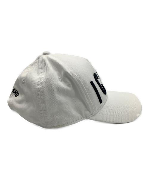 DSQUARED2（ディースクエアード）DSQUARED2 (ディースクエアード) Icon Baseball Cap　 ホワイトの古着・服飾アイテム