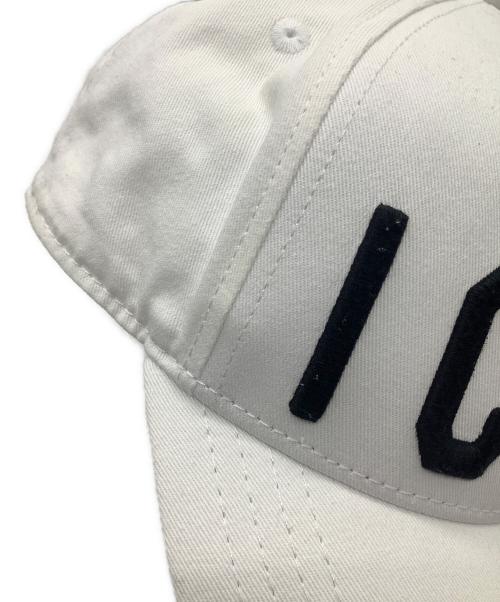 DSQUARED2（ディースクエアード）DSQUARED2 (ディースクエアード) Icon Baseball Cap　 ホワイトの古着・服飾アイテム