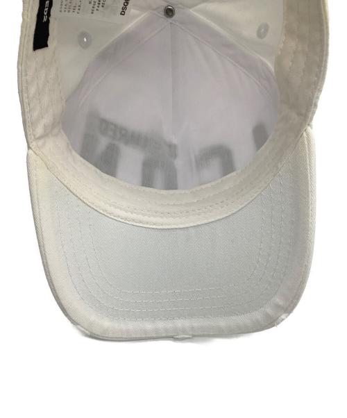 DSQUARED2（ディースクエアード）DSQUARED2 (ディースクエアード) Icon Baseball Cap　 ホワイトの古着・服飾アイテム