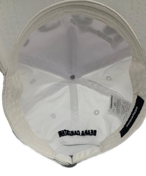 DSQUARED2（ディースクエアード）DSQUARED2 (ディースクエアード) Icon Baseball Cap　 ホワイトの古着・服飾アイテム