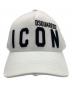 DSQUARED2 (ディースクエアード) Icon Baseball Cap　 ホワイト：8000円