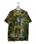 SUPREME×MLBシュプリーム×エムエルビー）の古着「プリントTシャツ」｜グリーン×ブラウン