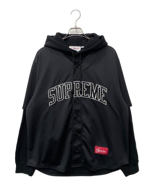 SUPREME（シュプリーム）Supreme (シュプリーム) GENUINE MERCHANDISE (ジェニュイン マーチャンダイズ) パーカー ブラック×ホワイト サイズ:Mの古着・服飾アイテム