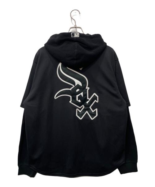 SUPREME（シュプリーム）Supreme (シュプリーム) GENUINE MERCHANDISE (ジェニュイン マーチャンダイズ) パーカー ブラック×ホワイト サイズ:Mの古着・服飾アイテム