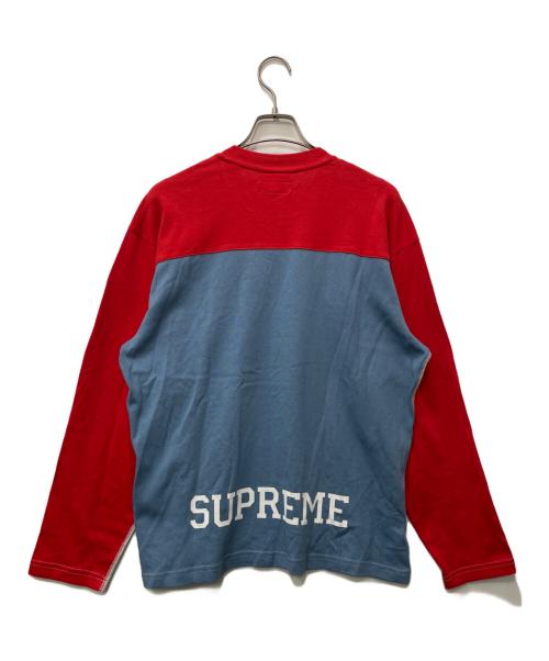 SUPREME（シュプリーム）Supreme (シュプリーム) 長袖カットソー レッド×グレー×ブルー サイズ:Sの古着・服飾アイテム