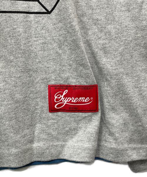 SUPREME（シュプリーム）Supreme (シュプリーム) 長袖カットソー レッド×グレー×ブルー サイズ:Sの古着・服飾アイテム