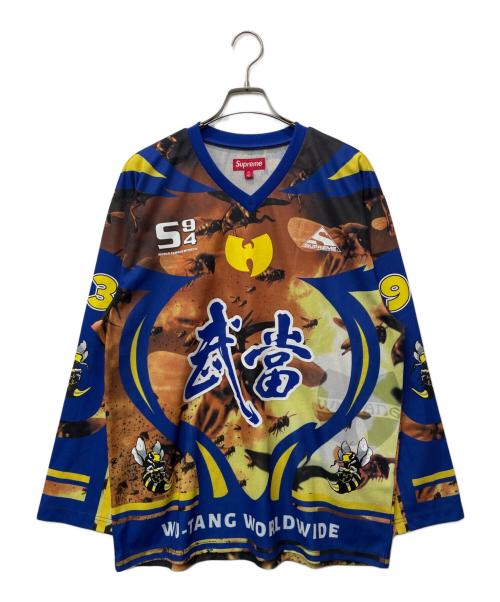 SUPREME（シュプリーム）Supreme (シュプリーム) Wu-Tang (ウータン) 長袖カットソー ブルー×イエロー サイズ:Mの古着・服飾アイテム