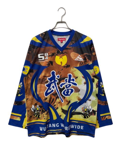 SUPREME（シュプリーム）Supreme (シュプリーム) Wu-Tang (ウータン) 長袖カットソー ブルー×イエロー サイズ:Sの古着・服飾アイテム