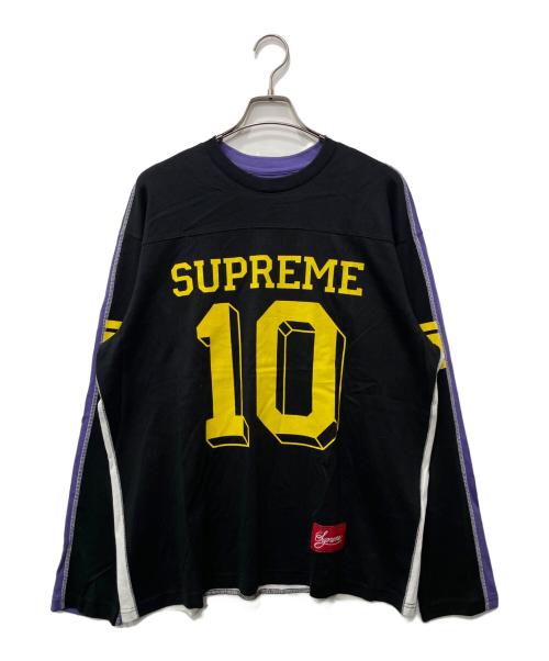 SUPREME（シュプリーム）Supreme (シュプリーム) 長袖カットソー ブラック×パープル×イエロー サイズ:Mの古着・服飾アイテム