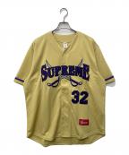 SUPREMEシュプリーム）の古着「半袖カットソー」｜ベージュ×パープル