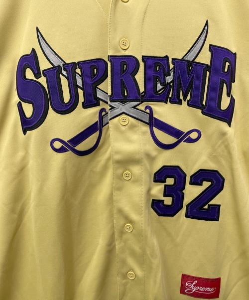 SUPREME（シュプリーム）Supreme (シュプリーム) 半袖カットソー ベージュ×パープル サイズ:Lの古着・服飾アイテム