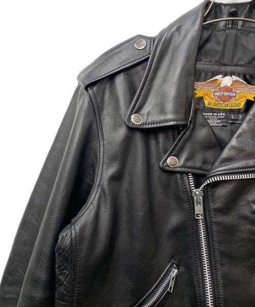 HARLEY-DAVIDSON（ハーレーダビッドソン）HARLEY-DAVIDSON (ハーレーダビッドソン) レザーライダースジャケット ブルー サイズ:Lの古着・服飾アイテム