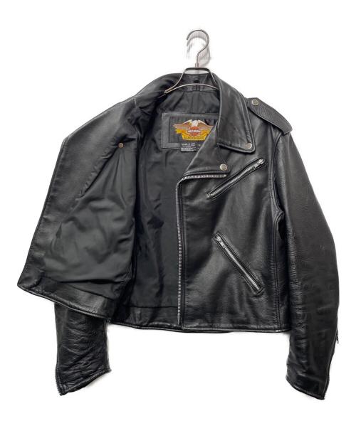 HARLEY-DAVIDSON（ハーレーダビッドソン）HARLEY-DAVIDSON (ハーレーダビッドソン) レザーライダースジャケット ブルー サイズ:Lの古着・服飾アイテム