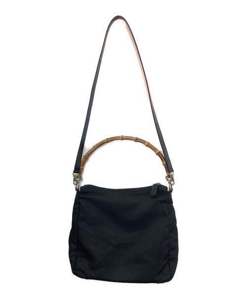 GUCCI（グッチ）GUCCI (グッチ) バンブー　2WAYバッグ ブラックの古着・服飾アイテム