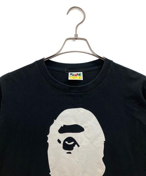 A BATHING APE（アベイシングエイプ）A BATHING APE (アベイシングエイプ) 長袖カットソー ブラック サイズ:Lの古着・服飾アイテム
