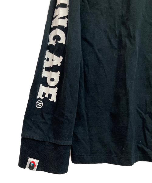 A BATHING APE（アベイシングエイプ）A BATHING APE (アベイシングエイプ) 長袖カットソー ブラック サイズ:Lの古着・服飾アイテム