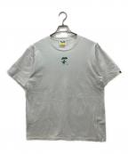 A BATHING APEアベイシングエイプ）の古着「Liquid Camo Small Ape Face Tee」｜ホワイト