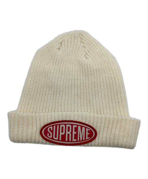 SUPREME（シュプリーム）Supreme (シュプリーム) Oval Patch Beanie ホワイトの古着・服飾アイテム