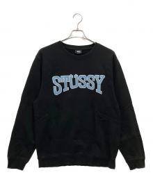 stussy（ステューシー）の古着「アーチロゴ　スウェット」｜ブラック×ブルー