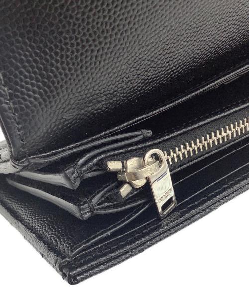 Saint Laurent Paris（サンローランパリ）Saint Laurent Paris (サンローランパリ) モノグラム・サンローラン　ラージフラップウォレット ブラックの古着・服飾アイテム