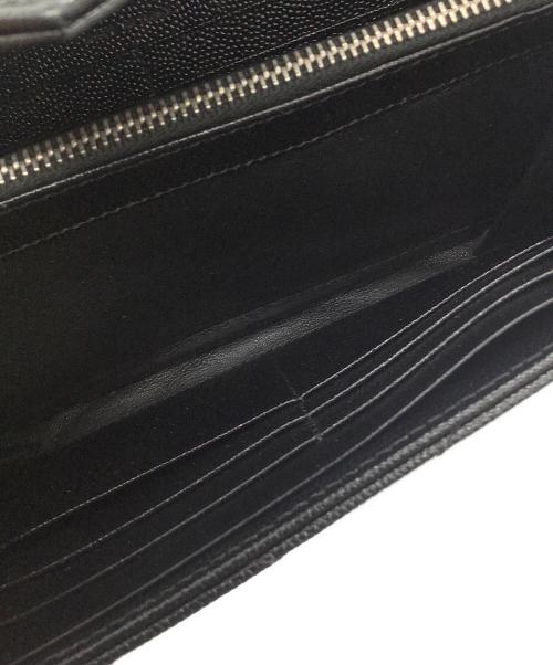 Saint Laurent Paris（サンローランパリ）Saint Laurent Paris (サンローランパリ) モノグラム・サンローラン　ラージフラップウォレット ブラックの古着・服飾アイテム
