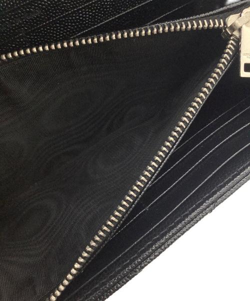 Saint Laurent Paris（サンローランパリ）Saint Laurent Paris (サンローランパリ) モノグラム・サンローラン　ラージフラップウォレット ブラックの古着・服飾アイテム