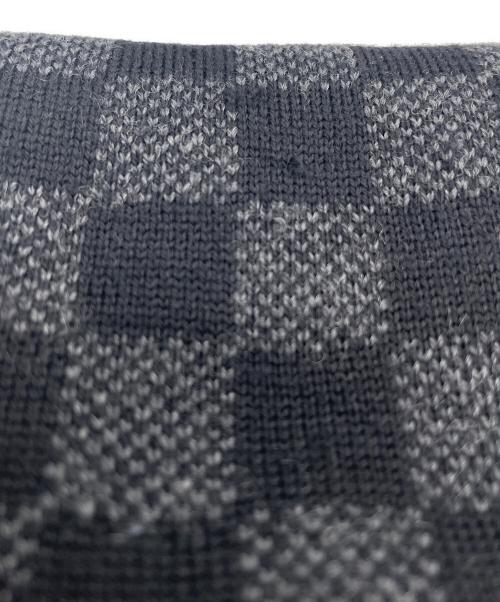 LOUIS VUITTON（ルイ ヴィトン）LOUIS VUITTON (ルイ ヴィトン) エシャルプ・プティ ダミエ　マフラー ブラック×グレーの古着・服飾アイテム