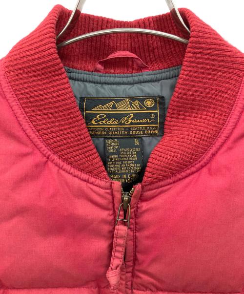Eddie Bauer（エディーバウアー）Eddie Bauer (エディーバウアー) ダウンベスト レッド サイズ:XLの古着・服飾アイテム