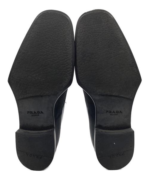 PRADA（プラダ）PRADA (プラダ) ブラッシュドレザー ダービーシューズ ブラック サイズ:8の古着・服飾アイテム