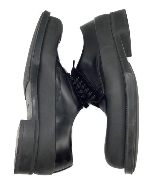 PRADA（プラダ）PRADA (プラダ) ブラッシュドレザー ダービーシューズ ブラック サイズ:8の古着・服飾アイテム