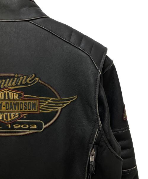 HARLEY-DAVIDSON（ハーレーダビッドソン）HARLEY-DAVIDSON (ハーレーダビッドソン) シングルライダースジャケット ブラック サイズ:Mの古着・服飾アイテム