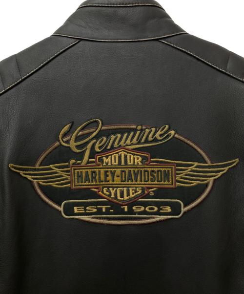 HARLEY-DAVIDSON（ハーレーダビッドソン）HARLEY-DAVIDSON (ハーレーダビッドソン) シングルライダースジャケット ブラック サイズ:Mの古着・服飾アイテム