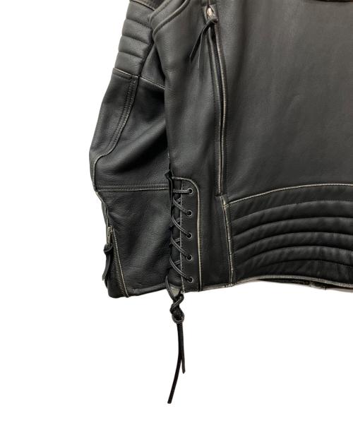 HARLEY-DAVIDSON（ハーレーダビッドソン）HARLEY-DAVIDSON (ハーレーダビッドソン) シングルライダースジャケット ブラック サイズ:Mの古着・服飾アイテム