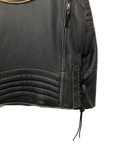 HARLEY-DAVIDSON（ハーレーダビッドソン）HARLEY-DAVIDSON (ハーレーダビッドソン) シングルライダースジャケット ブラック サイズ:Mの古着・服飾アイテム