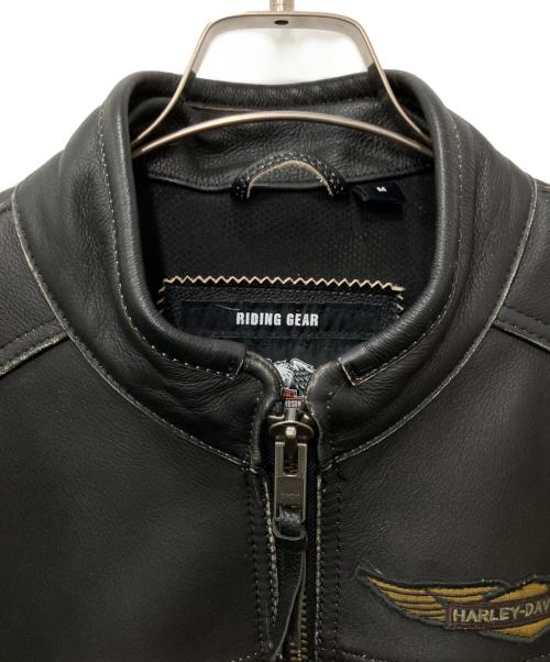 HARLEY-DAVIDSON（ハーレーダビッドソン）HARLEY-DAVIDSON (ハーレーダビッドソン) シングルライダースジャケット ブラック サイズ:Mの古着・服飾アイテム