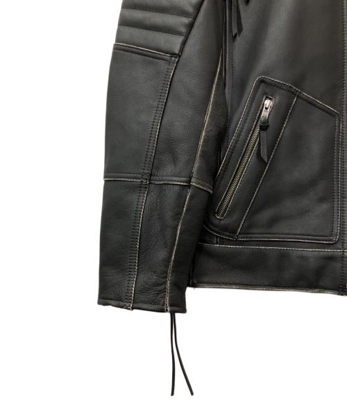 HARLEY-DAVIDSON（ハーレーダビッドソン）HARLEY-DAVIDSON (ハーレーダビッドソン) シングルライダースジャケット ブラック サイズ:Mの古着・服飾アイテム