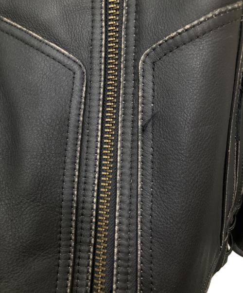 HARLEY-DAVIDSON（ハーレーダビッドソン）HARLEY-DAVIDSON (ハーレーダビッドソン) シングルライダースジャケット ブラック サイズ:Mの古着・服飾アイテム