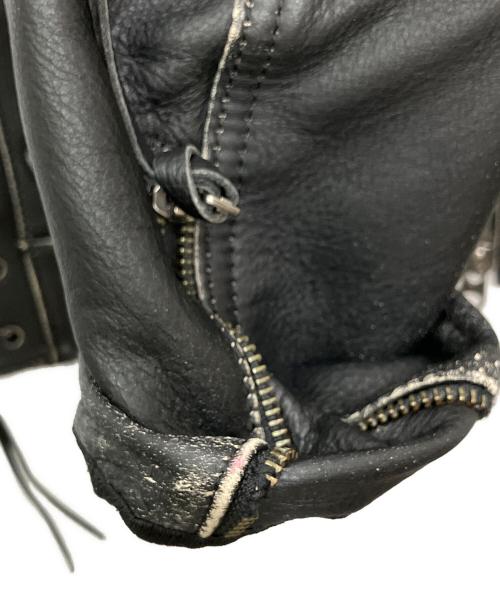 HARLEY-DAVIDSON（ハーレーダビッドソン）HARLEY-DAVIDSON (ハーレーダビッドソン) シングルライダースジャケット ブラック サイズ:Mの古着・服飾アイテム