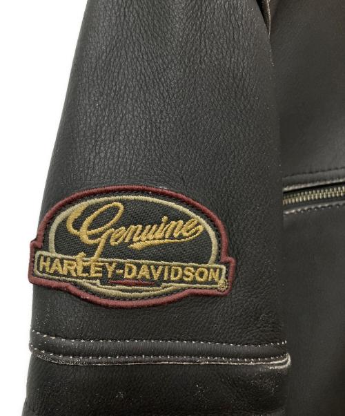 HARLEY-DAVIDSON（ハーレーダビッドソン）HARLEY-DAVIDSON (ハーレーダビッドソン) シングルライダースジャケット ブラック サイズ:Mの古着・服飾アイテム
