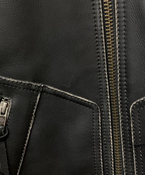 HARLEY-DAVIDSON（ハーレーダビッドソン）HARLEY-DAVIDSON (ハーレーダビッドソン) シングルライダースジャケット ブラック サイズ:Mの古着・服飾アイテム
